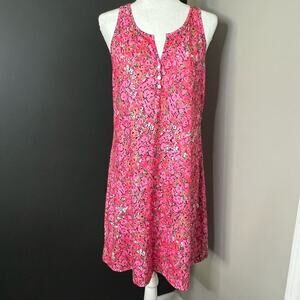 NWT Noracora Pink Floral‎ Summer Sleeveless Jersey Midi Dress- Side M